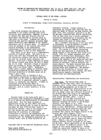 Internal Waves in the Ocean: a Review