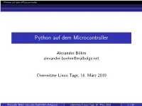 Python Auf Dem Microcontroller