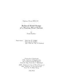 Reduced Model Design of a Floating Wind Turbine