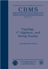 Topology, C*-Algebras, and String Duality