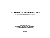 Adequate Yearly Progress (AYP) Guide
