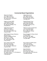 Community Based Organizations
