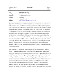 Cotes Summary a Brief History on Cotes Authors Autar Kaw Date August 27, 2002 Web Site