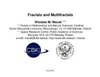 Fractals and Multifractals
