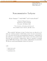 Noncommutative Tachyons