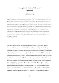 Workshop on Committees in Comparative Perspective