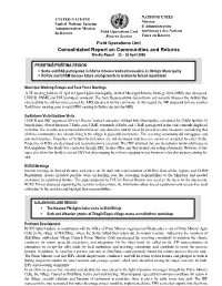 Consolidated Report on Communities and Returns Weekly Report 22 – 28 April 2006