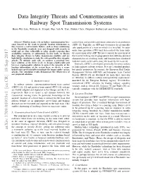 Data Integrity Threats and Countermeasures in Railway Spot Transmission Systems Hoon Wei Lim, William G