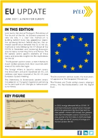 Eu Update June 2021 | a Path for Europe