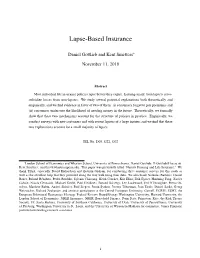 Lapse-Based Insurance