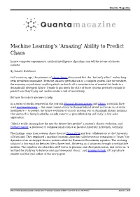 Machine Learning's
