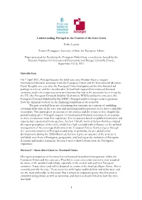 Understanding Portugal in the Context of the Euro Crisis