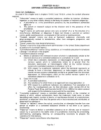 Uniform Controlled Substances Act