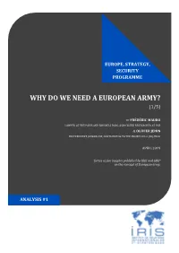 Why Do We Need a European Army?