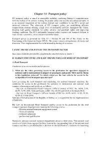 Chapter 14: Transport Policy