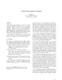 Control Flow Analysis in Scheme