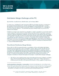 Distribution Merger Challenges at the FTC