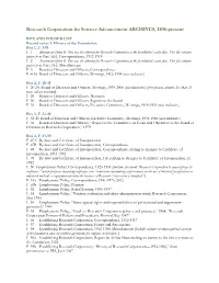 Download the RC Archives Box and Folder List