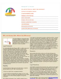 Ieps and SECTION 504 - WHAT's the DIFFERENCE?
