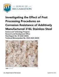 Investigating the Effect of Post Processing Procedures On