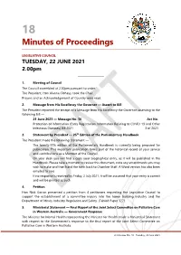Minutes of Proceedings
