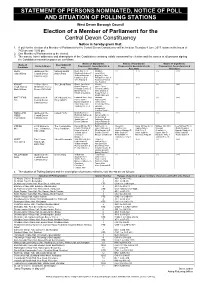Statement of Persons Nominated & Notice of Poll & Situation of Polling