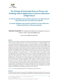 The Dialogic Relationship Between Poems and Paintings and Its Application to Literary Education in High School
