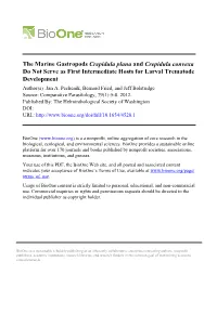 The Marine Gastropods Crepidula Plana and Crepidula Convexa Do Not Serve As First Intermediate Hosts for Larval Trematode Development Author(S) :Jan A