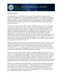 1 Executive Summary Investing in Bolivia Is Challenging for Both