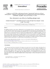 Key Elements to an Effective Building Design Team