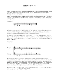 Natural Minor Scale Is Given