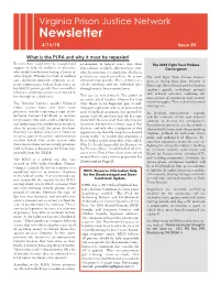 Virginia Prison Justice Network Newsletter 4/16/18 Issue #6