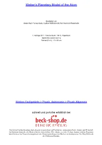 Weberˇs Planetary Model of the Atom