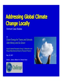 Addressing Global Climate Change Locally