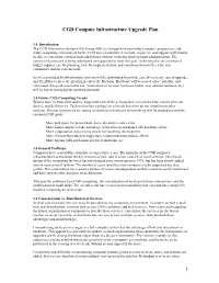CGD Compute Infrastructure Upgrade Plan