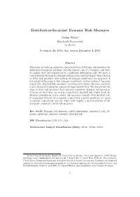 Distribution-Invariant Dynamic Risk Measures