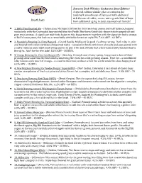 Draft List: from Additional Aging in Stout Seasoned Oak Barrels!
