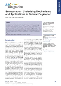 Sonoporation: Underlying Mechanisms and Applications in Cellular Regulation