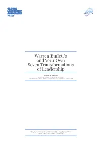 Warren Buffett's and Your Own Seven Transformations of Leadership