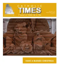 December 23, 2018 FOURTH Sunday of Advent Volume 68:12 DIOCESE of COLUMBUS TIMES