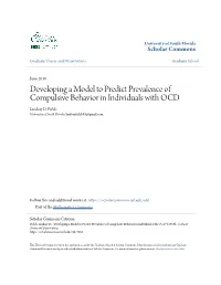 Developing a Model to Predict Prevalence of Compulsive Behavior in Individuals with OCD Lindsay D
