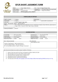 Epcr Short Judgment Form