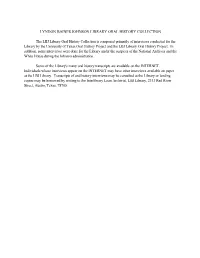 Lloyd Bentsen Interview I