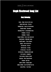 Steph Fleetwood Song List