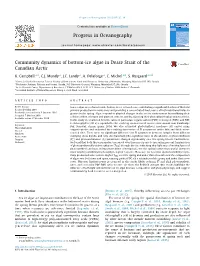 Community Dynamics of Bottom-Ice Algae in Dease Strait of the Canadian Arctic ⇑ K