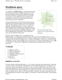 Euclidean Space - Wikipedia, the Free Encyclopedia Page 1 of 5