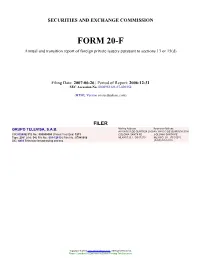 GRUPO TELEVISA, S.A.B. (Form: 20-F, Filing Date: 06/26/2007)