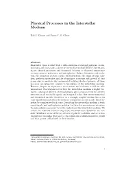 Physical Processes in the Interstellar Medium
