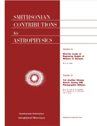 Smithsonian Contributions Astrophysics