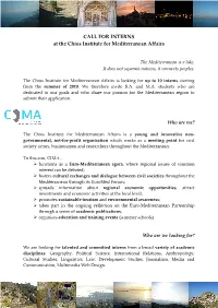 CALL for INTERNS at the Chios Institute for Mediterranean Affairs